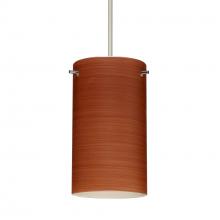 Besa Lighting 1XC-4404CH-SN-277 - Besa Stilo 7 Pendant Satin Nickel Cherry 1x50W Halogen, 277V