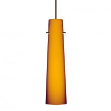 Besa Lighting 1XC-567480-BR-277 - Besa Camino Pendant Bronze Amber Matte 1x50W Halogen, 277V