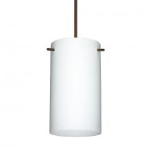 Besa Lighting 1XT-440407-BR-277 - Besa Stilo 7 Pendant Bronze Opal Matte 1x50W Halogen, 277V