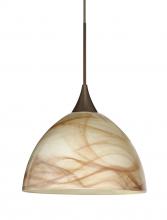 Besa Lighting 1XT-467983-BR-L - Besa Pendant Brella Bronze Mocha 1x50W Halogen, 15Ft. Cord