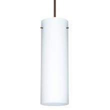 Besa Lighting 1XT-493007-BR-277 - Besa Copa Pendant, Opal Matte, Bronze, 1x50W Halogen, 277V