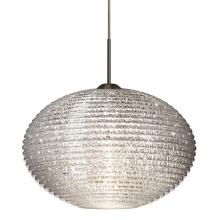 Besa Lighting J-4913GL-BR-L - Besa Pendant For Multiport Canopy Pape 12 Bronze Glitter 1x75W Medium Base, 15Ft. Cor