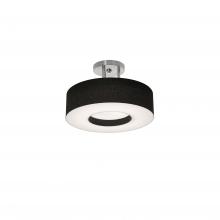 AFX Lighting, Inc. MCF1214MB-BKSF - Montclair 12&#39;&#39; Med Base Semi-Flush - SN w/ BK