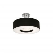 AFX Lighting, Inc. MCF1524MB-BKSF - Montclair 15&#39;&#39; Med Base Semi-Flush - SN w/ BK