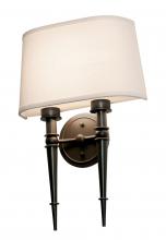 AFX Lighting, Inc. MNS131810LAJD1RB - Montrose 13&#39;&#39; LED Sconce - Oil Rubbed Bronze Finish - Cream Linen