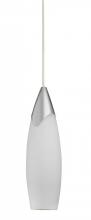  EPP118PCEC - One Light Chrome White Glass Glass Down Pendant