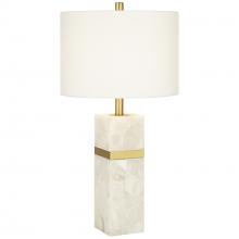 Pacific Coast Lighting 239C8 - TL-26" Alabaster With Metal Band