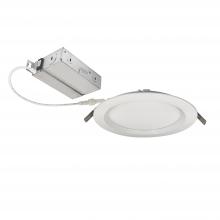 Nora NEFLINTW-R6MPWLE4 - 6&#34; FLIN Round Wafer LED Downlight with Selectable CCT, Matte Powder White Finish, 120-277V