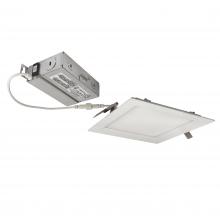 Nora NEFLINTW-S6233MPWLE4 - 6&#34; FLIN Square Wafer LED Downlight with Selectable CCT, Matte Powder White Finish, 120-277V