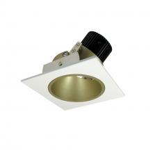 Nora NIO-4SD35XCHMPW/10 - 4&#34; Iolite LED Square Adjustable Reflector with Round Aperture, 1000lm / 14W, 3500K, Champagne