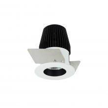 Nora NIO-1RNGCDXBW - 1&#34; Iolite LED NTF Round Reflector, 600lm, Comfort Dim, Black Reflector / White Flange