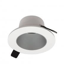 Nora NIOC-4RNDCHW - 4&#34; Iolite Can-less Round Downlight Trim, Haze Reflector / White Flange