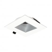 Nora NIOC-4SNDSQHW - 4&#34; Iolite Can-less Square Downlight Trim, Haze Reflector / White Flange