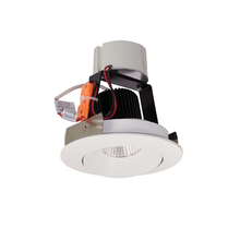 Nora NIR-4RC35XMPW/10 - 4&#34; Iolite LED Round Adjustable Cone Retrofit, 1000lm / 12W, 3500K, Matte Powder White Reflector