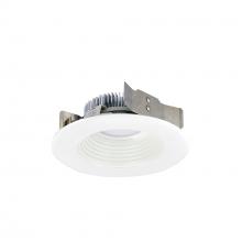 Nora NLCBS-4W528540MPW - 4" Cobalt Shallow High Lumen LED Trim, Round Baffle, 850lm, 4000K, Matte Powder White