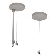 Nora NLUD-PCCA/6W - 8&#39; Pendant & Power Mounting Kit for NLUD Series, Aluminum Finish, wired for EM