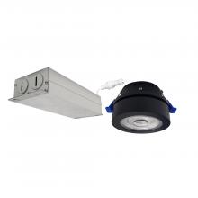 Nora NMW-427B - 4&#34; M-Wave Can-less Adjustable LED Downlight, 2700K, Black finish