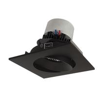 Nora NPR-4SCCDXBB - 4&#34; Pearl LED Square Adjustable Cone Retrofit, 800lm / 12W, Comfort Dim, Black Reflector / Black