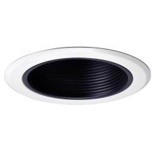 Nora NT-5010B - 5&#34; Stepped Baffle w/ Metal Ring & Bracket, Black/White