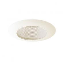 Nora NTM-29WW - 6&#34; White Stepped Baffle w/ White Metal Ring