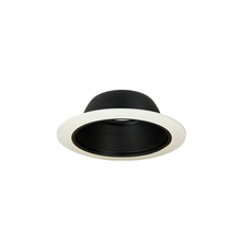 Nora NTM-30OV - 6&#34; BR/PAR30 Stepped Baffle w/ Oversize Plastic Ring, Black/White