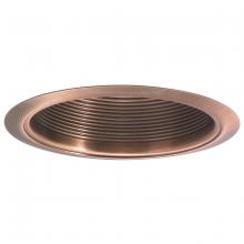 Nora NTM-33 - 6&#34; BR/PAR30 Stepped Baffle w/ Metal Ring, Copper