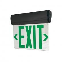 Nora NX-812-LEDGMB - Surface Adjustable LED Edge-Lit Exit Sign, Battery Backup, 6&#34; Green Letters, Single Face /