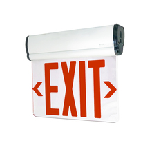 Nora NX-812-LEDRMW - Surface Adjustable LED Edge-Lit Exit Sign, Battery Backup, 6&#34; Red Letters, Single Face /