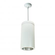 Nora NYLS2-6P25130MDWW3 - 6&#34; CYL PENDANT 2500L 30K REF. MED FLD. DIFF./WHT FLANGE 120V Triac/ELV WHT CYL