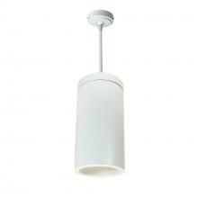 Nora NYLS2-6P15127SWWW6 - 6&#34; CYL PENDANT 1500L 27K REF, SPOT, WHT/WHT FLANGE 120V WHT CYL 120-277V 0-10V