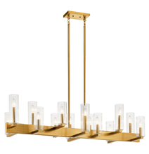 Kichler 44317FXG - Cleara™ 14 Light Linear Chandelier Fox Gold