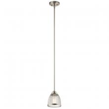 Kichler 52272NI - Voclain 7.75" 1 Light Mini Pendant with Mesh Shade in Brushed Nickel