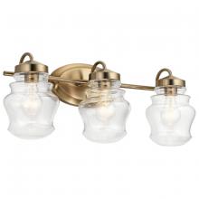 Kichler 55039CLZ - Janiel 24&#34; 3 Light Vanity Light with Clear Glass in Classic Bronze