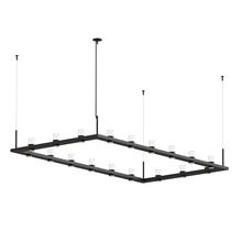 Sonneman 20QKR48B - 4&#39; x 8&#39; Rectangle LED Pendant with Clear w/Cone Uplight Trim