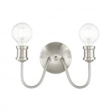 Livex Lighting 16572-91 - 2 Light Brushed Nickel Vanity Sconce