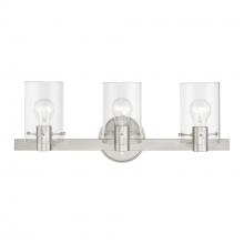 Livex Lighting 17233-91 - 3 Light Brushed Nickel Vanity Sconce