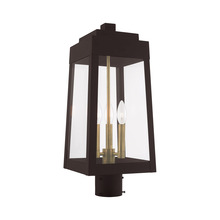  20856-07 - 3 Lt Bronze Outdoor Post Top Lantern