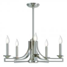 Livex Lighting 40055-91 - 6 Lt BN Chandelier