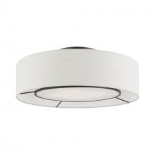  40144-92 - 4 Light English Bronze with Shiny White Accents Semi-Flush