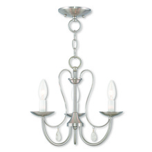 Livex Lighting 40863-91 - 3 Light Brushed Nickel Chandelier