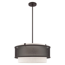  41205-07 - 4 Lt Bronze Pendant Chandelier