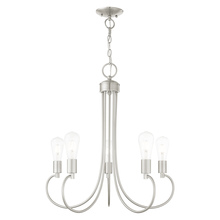 Livex Lighting 42925-91 - 5 Lt Brushed Nickel Chandelier