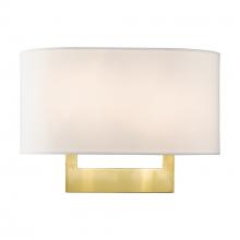 Livex Lighting 45221-12 - 2 Light Satin Brass Medium ADA Sconce