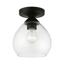 Livex Lighting 46500-04 - 1 Light Black Semi-Flush