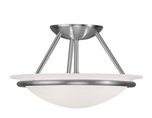 Livex Lighting 4823-91 - 2 Light Brushed Nickel Ceiling Mount