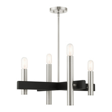 Livex Lighting 49994-91 - 4 Lt Brushed Nickel Chandelier