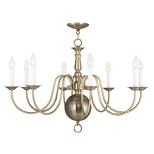  5007-01 - 8 Light Antique Brass Chandelier