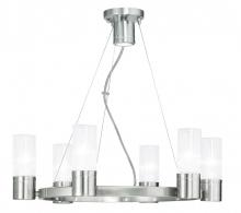 Livex Lighting 50696-91 - 6 Light Brushed Nickel Chandelier