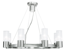 Livex Lighting 50698-91 - 8 Light Brushed Nickel Chandelier