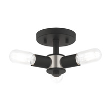 Livex Lighting 51137-04 - 3 Lt Black Ceiling Mount